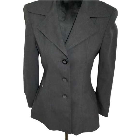 BEBE MADE IN ITALY New Wool Black Blazer/Jacket Size 4 - Picture 2 of 15